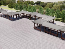 定制防腐木長(zhǎng)廊是多少錢一平方，長(zhǎng)廊廠家為您提供設(shè)計(jì)效果圖