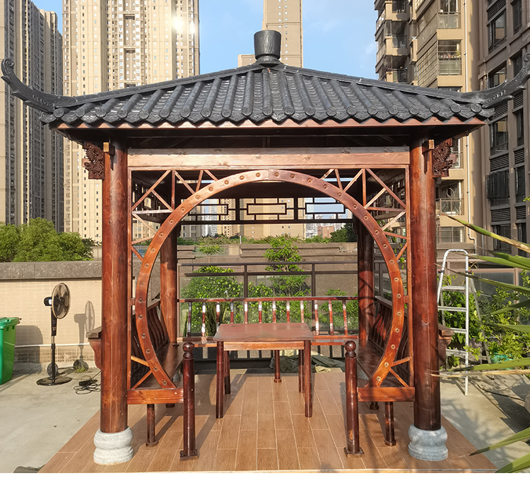 樹(shù)脂瓦四角涼亭